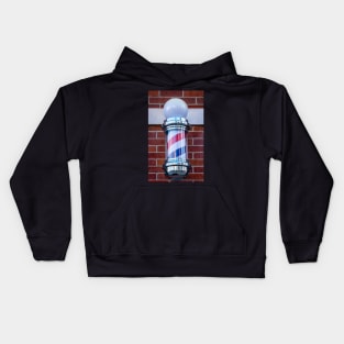 Modern Barber Pole Kids Hoodie